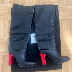 Opening Ceremony Black Leather Boots size 9